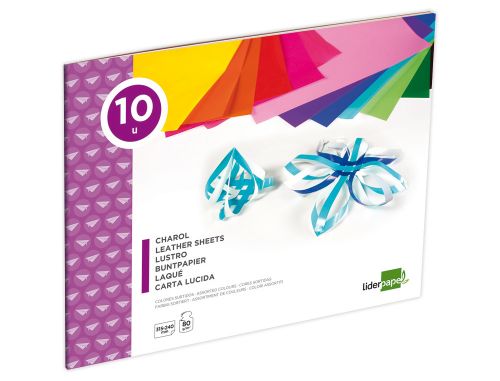 Bloco trabalhos manuais lustro folio 10 fls sortido , Liderpapel , 759 , 8423473007598